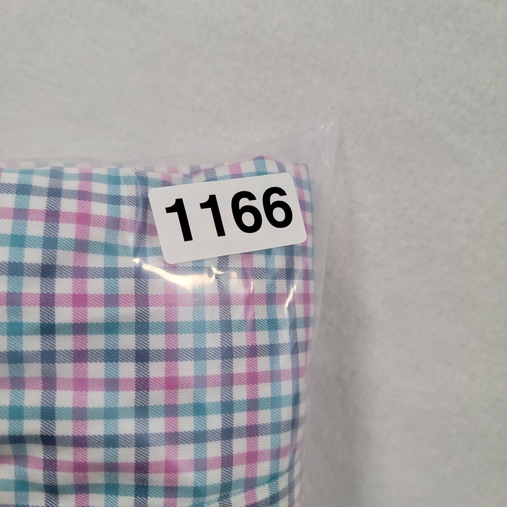 Johnnie-O Stan Prep-Formance Button Down Shirt Large Strawberry Plaid Stretch - Picture 11 of 11